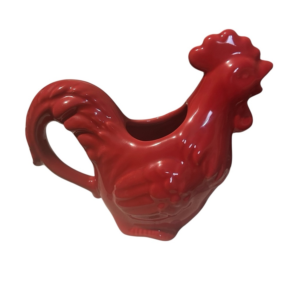 Threshold Red Rooster Ceramic Pitcher